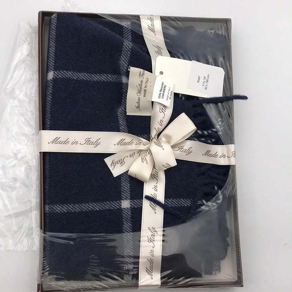 Italian Woollen Treasures Cashmere Plaid  Scarf